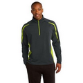 Sport-Tek  Sport-Wick  Stretch 1/2 - Zip Colorblock Pullover Shirt